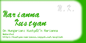 marianna kustyan business card